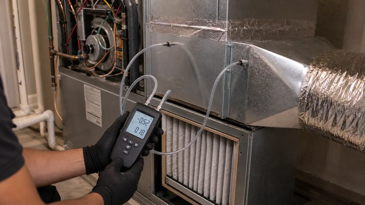 Measuring weak register airflow on a Trane system in Santa Clarita, CA